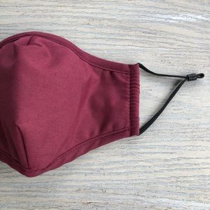 Facemask 5 Layers Burgundy Maroon